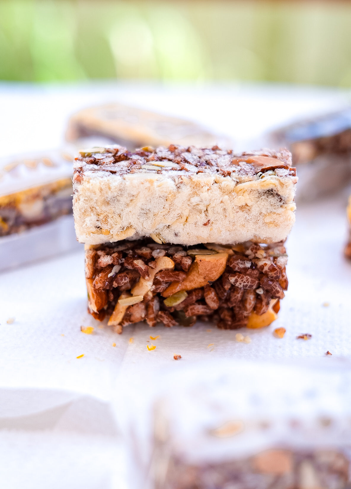 Organic Brown Rice Crackers, Pork Floss & Fried Garlic – Healthy Snack