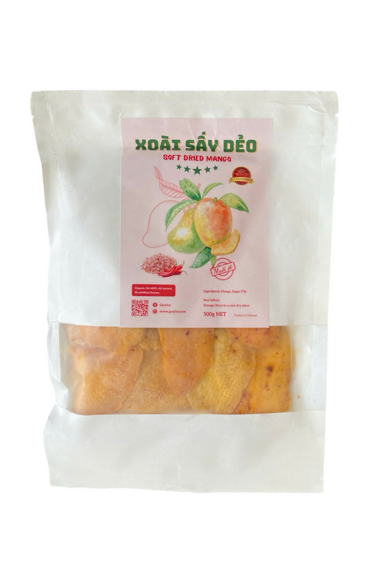 Soft Chilli Dried Mango – Vegan Snack - Xoài sấy muối ớt